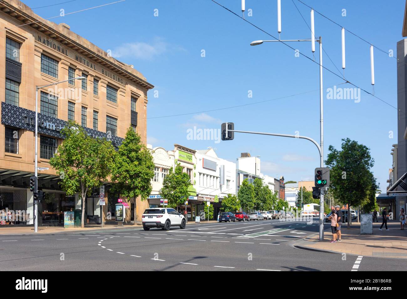 Malop Street Da Moorabool Street, Geelong, Grant County, Victoria, Australia Foto Stock