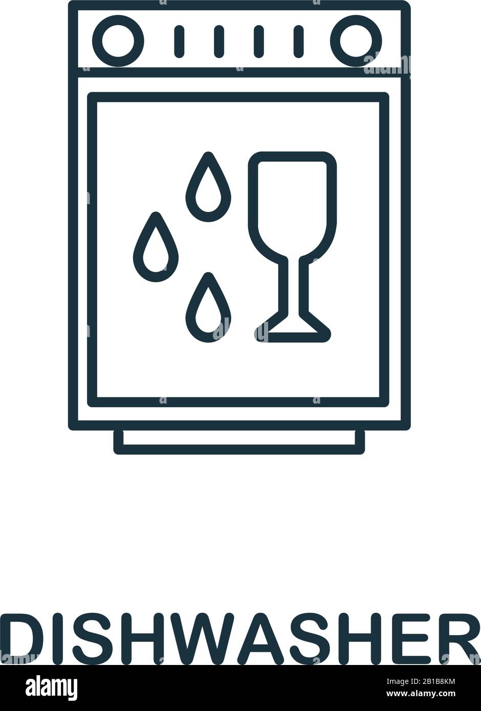 Icona lavastoviglie dalla raccolta della pulizia. Elemento di linea  semplice simbolo di lavastoviglie per modelli, web design e infografiche  Immagine e Vettoriale - Alamy