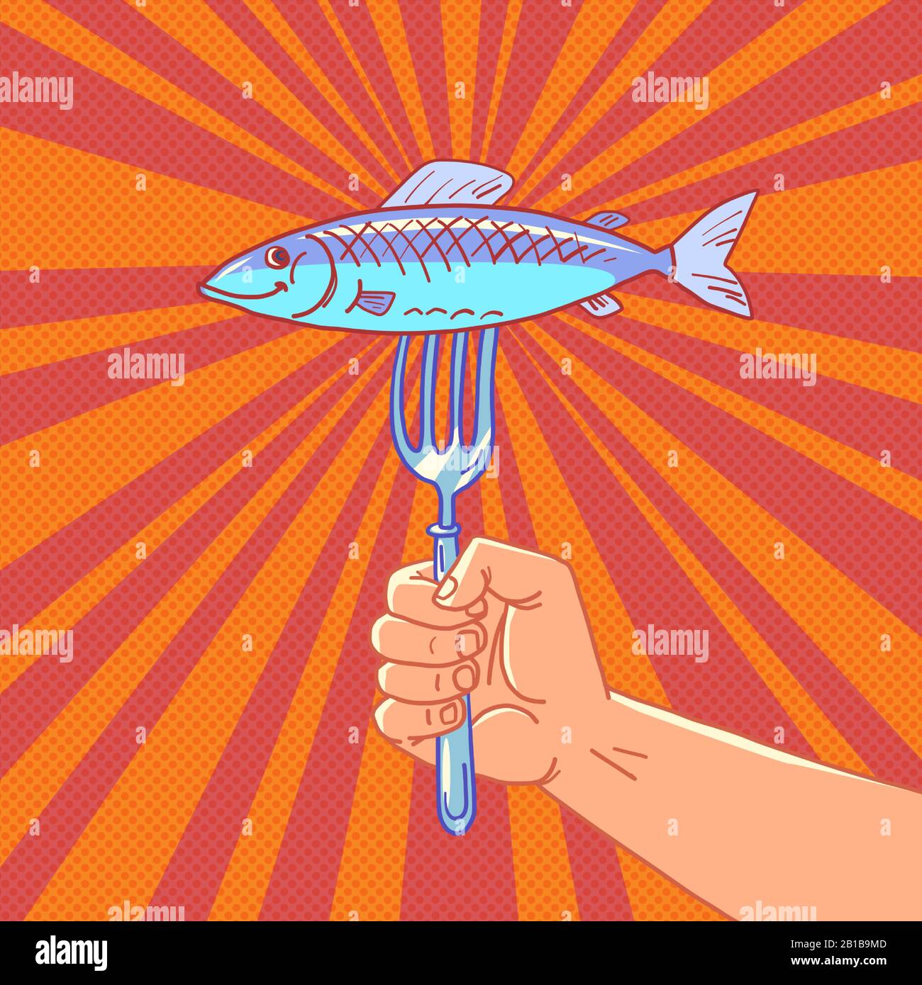 pesce aringhe cibo Illustrazione Vettoriale