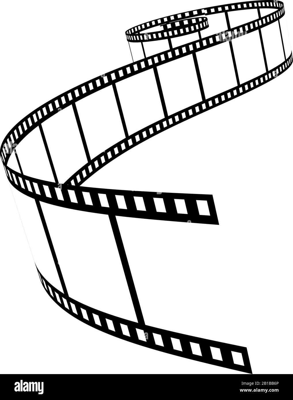 Immagine del vettore della striscia di pellicola su bianco Illustrazione Vettoriale