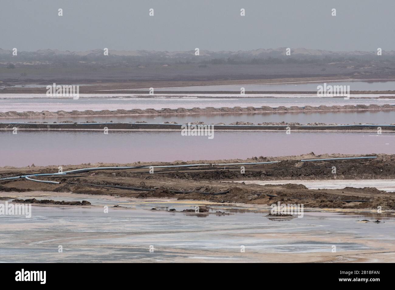 Attività di estrazione del sale Foto Stock