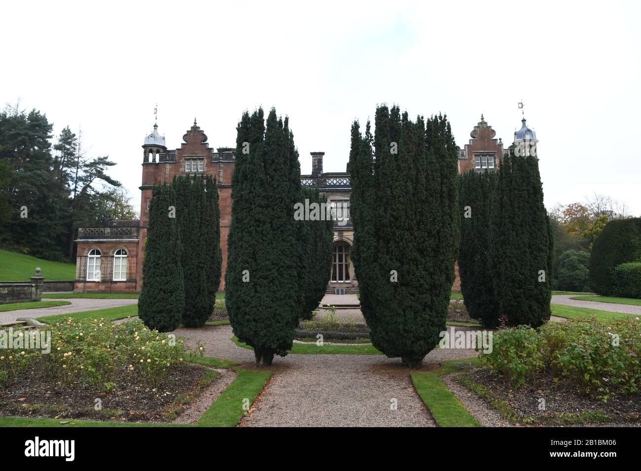 Keele Hall è una residenza del 19th secolo a Keele, Staffordshire, Inghilterra Foto Stock