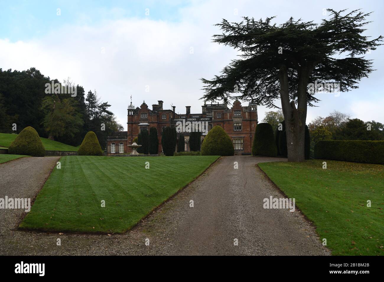 Keele Hall è una residenza del 19th secolo a Keele, Staffordshire, Inghilterra Foto Stock