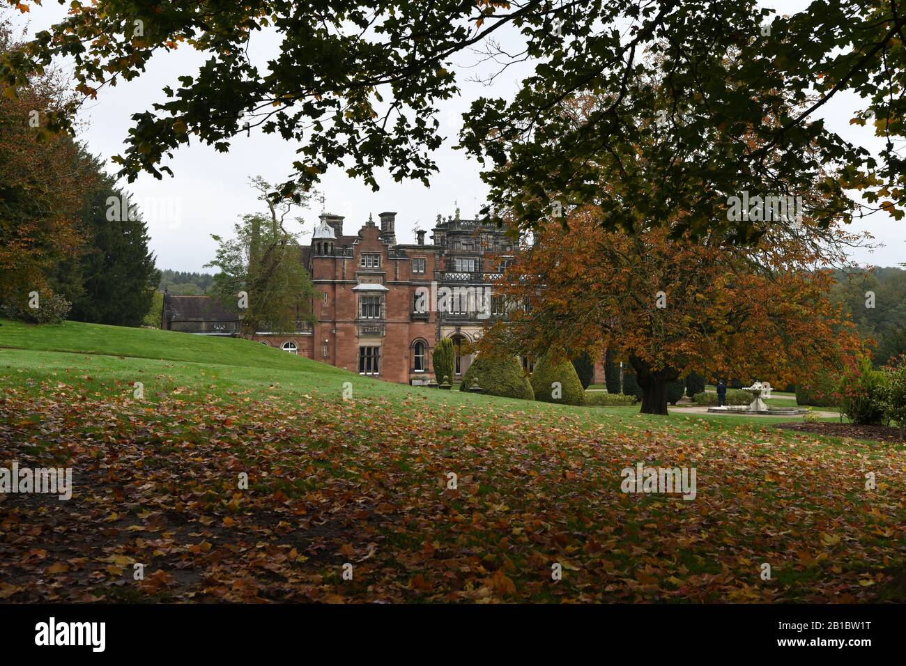 Keele Hall è una residenza del 19th secolo a Keele, Staffordshire, Inghilterra Foto Stock