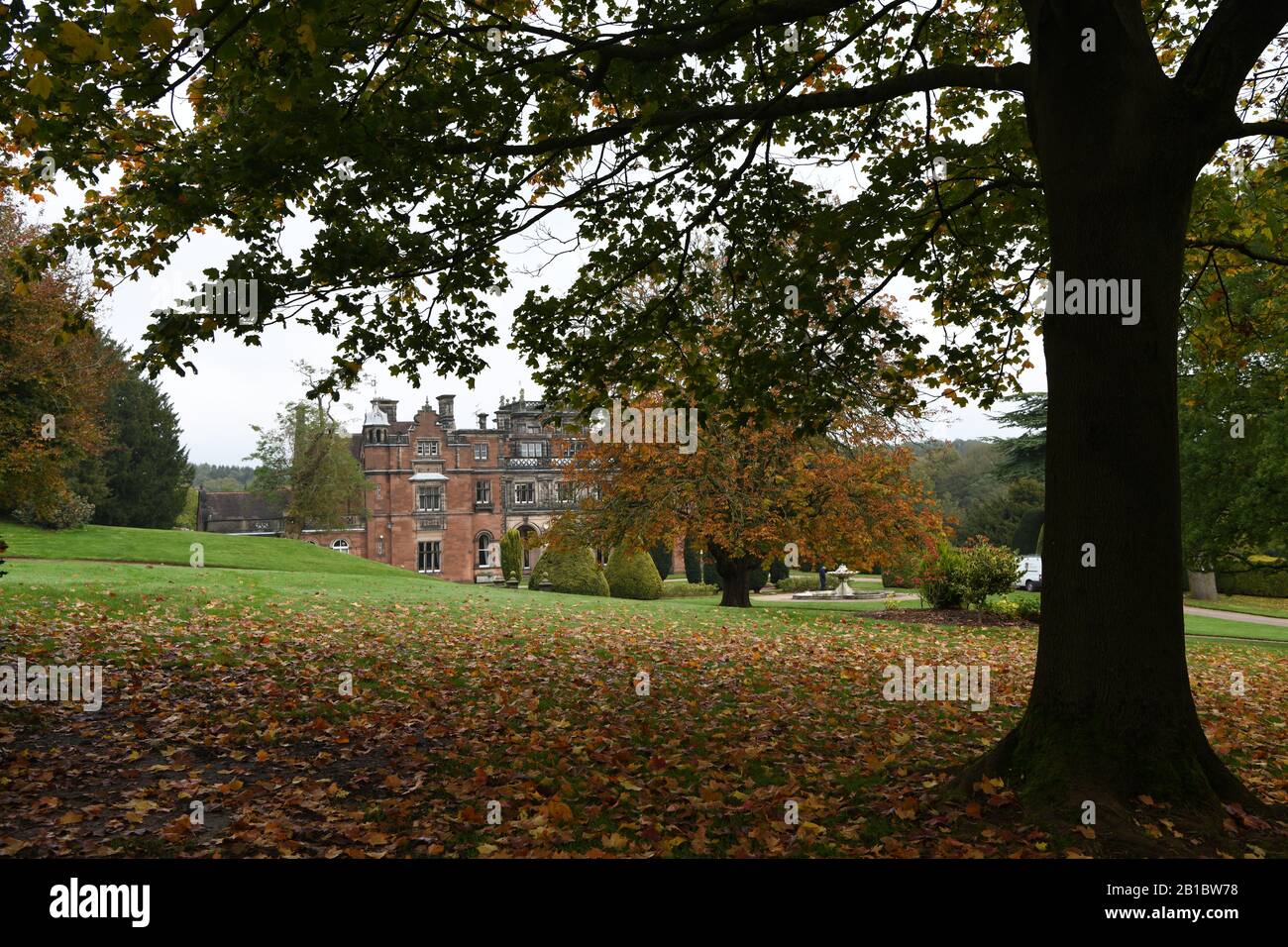 Keele Hall è una residenza del 19th secolo a Keele, Staffordshire, Inghilterra Foto Stock