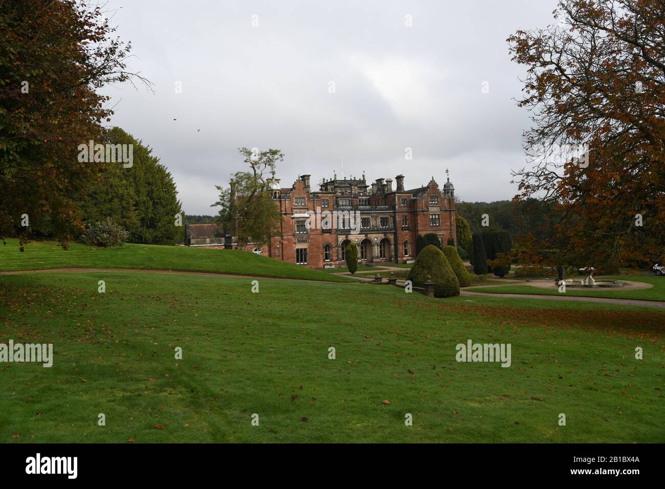 Keele Hall è una residenza del 19th secolo a Keele, Staffordshire, Inghilterra Foto Stock