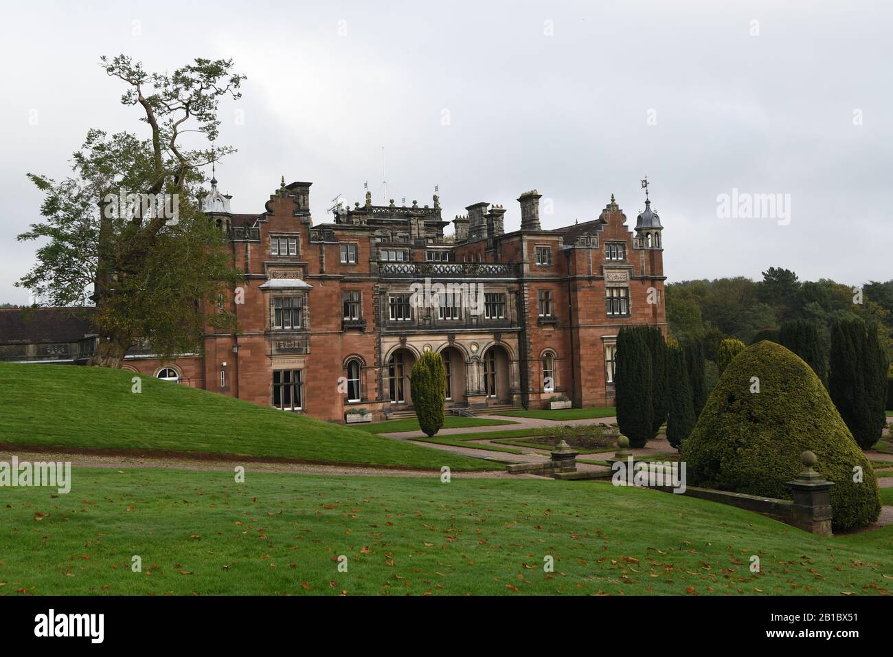 Keele Hall è una residenza del 19th secolo a Keele, Staffordshire, Inghilterra Foto Stock