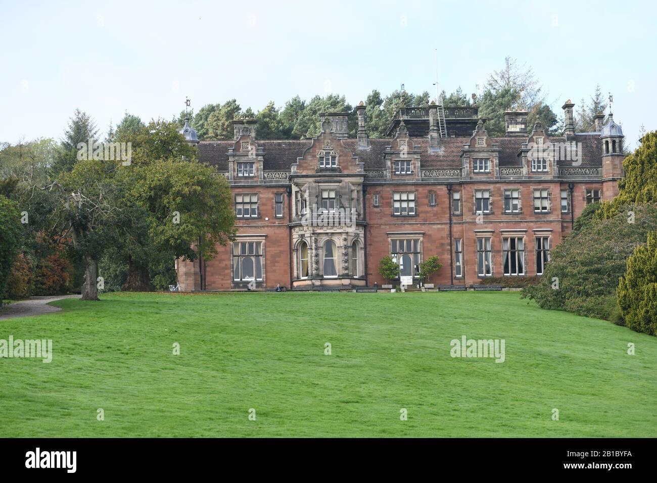 Keele Hall è una residenza del 19th secolo a Keele, Staffordshire, Inghilterra Foto Stock
