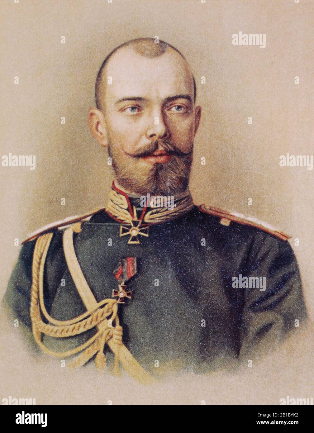 Granduca Sergei Mikhailovich - nipote dell'imperatore russo Nicola i Pavlovich. 19th secolo pittura Foto Stock