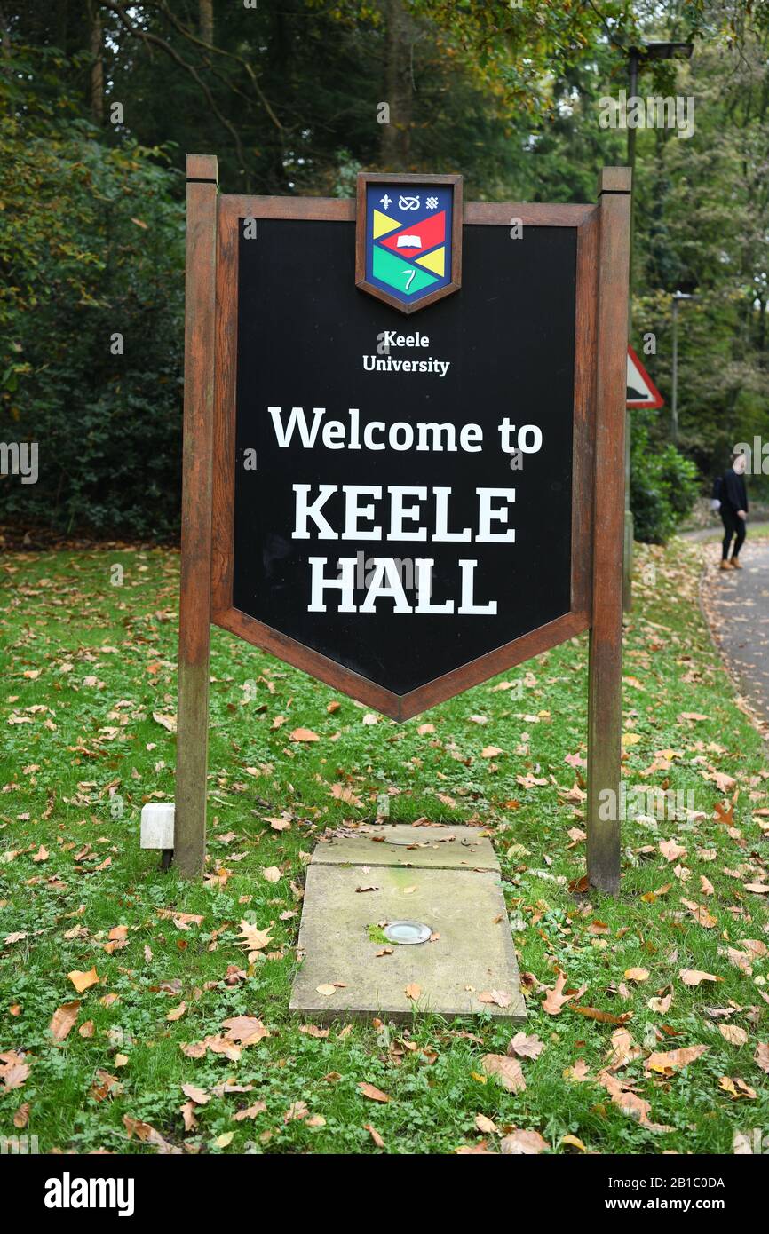 Keele Hall è una residenza del 19th secolo a Keele, Staffordshire, Inghilterra Foto Stock