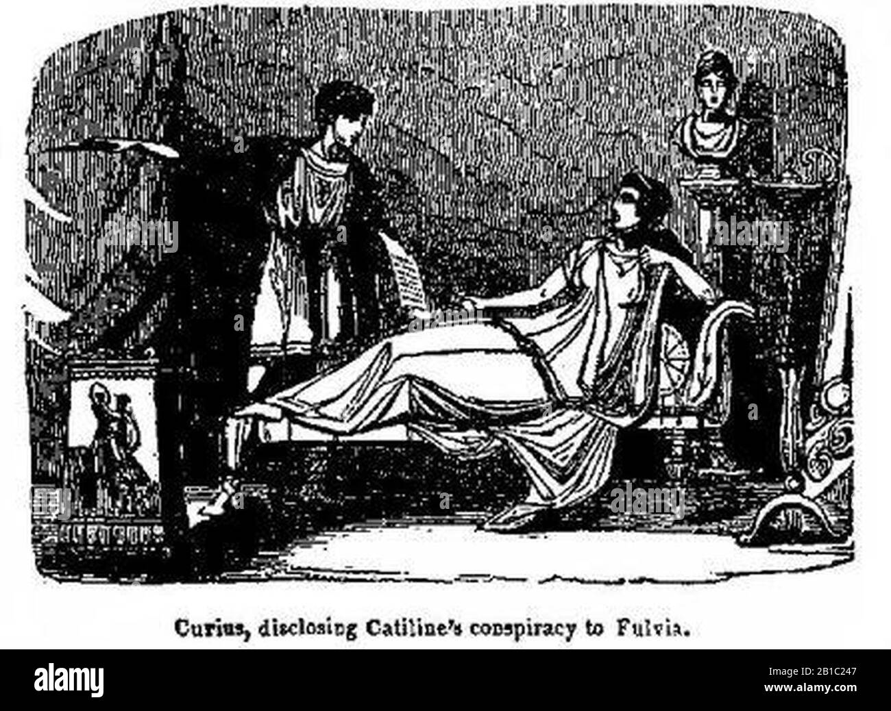 Fulvia scopre la cospirazione di Catiline di Curius. Foto Stock