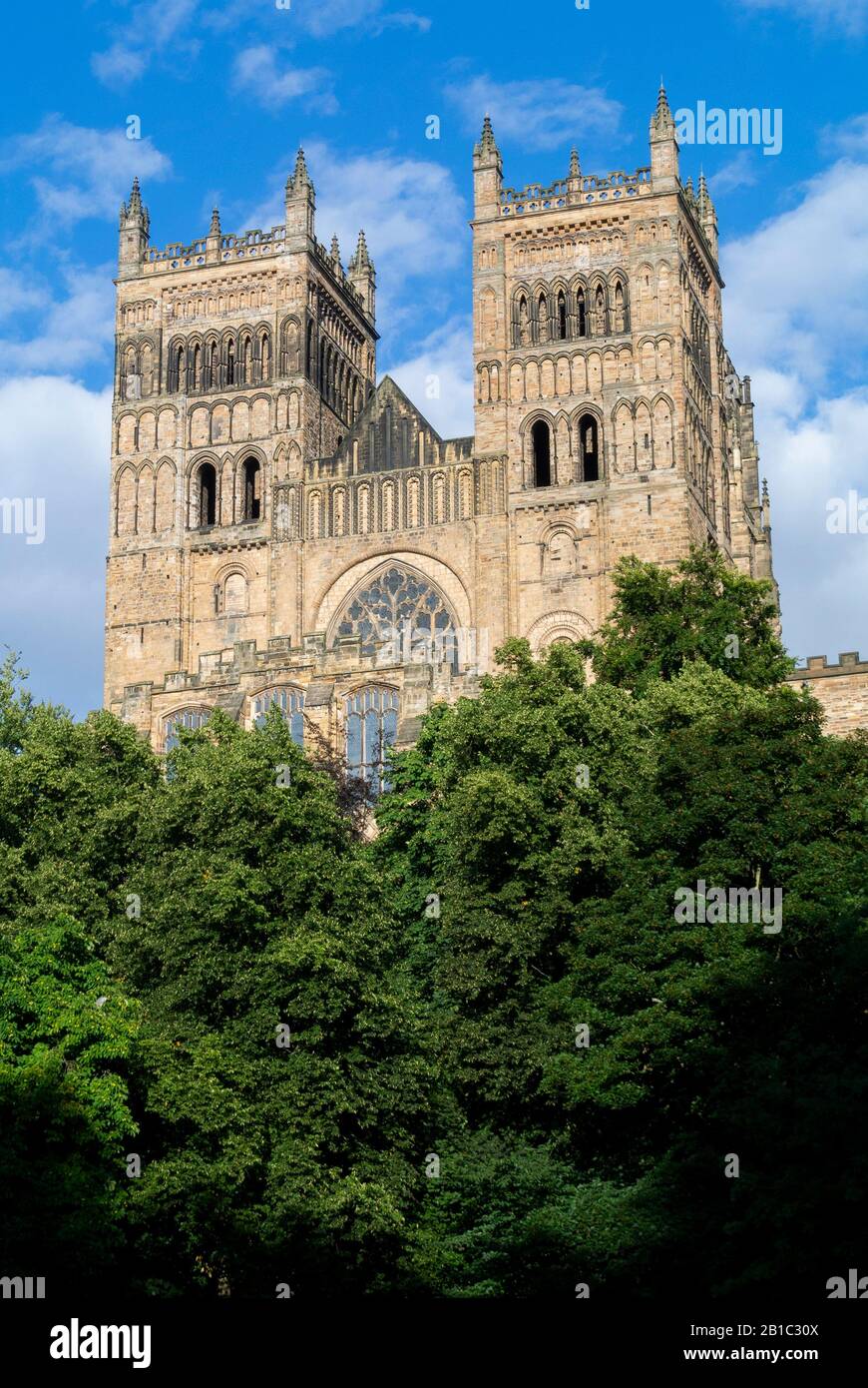 Le torri di Durham Catherdral. Durham, Regno Unito. Foto Stock