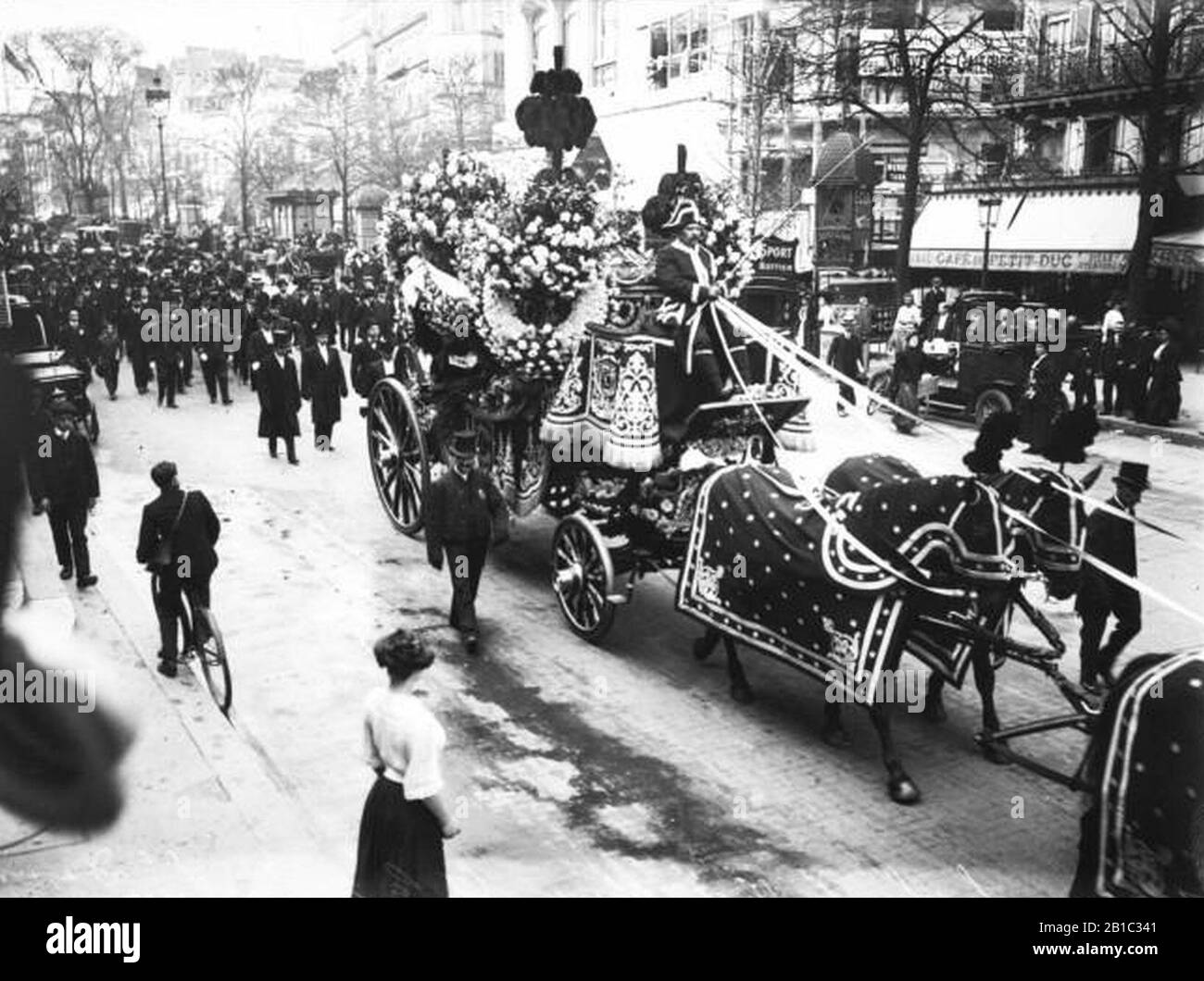 Funerale Di Jorge Chávez Dartnell Parigi 1910. Foto Stock