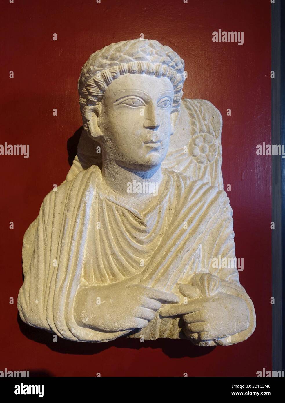 Busto funerario di un uomo di Palmyra, epoca imperiale romana, 3rd secolo d.C. Foto Stock