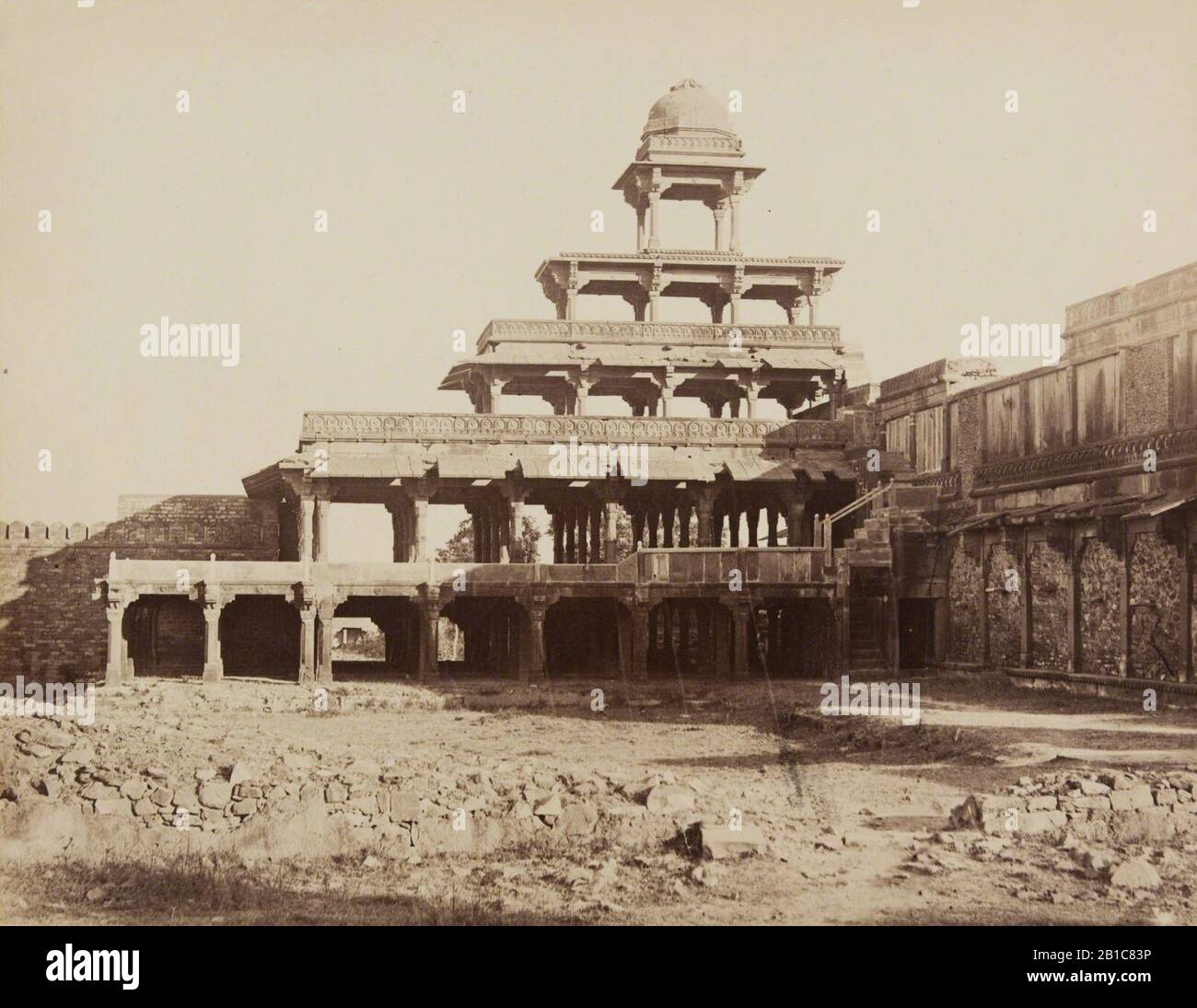 Futteporo Sikri, Il Panch Mahal Di John Edward Sache. Foto Stock