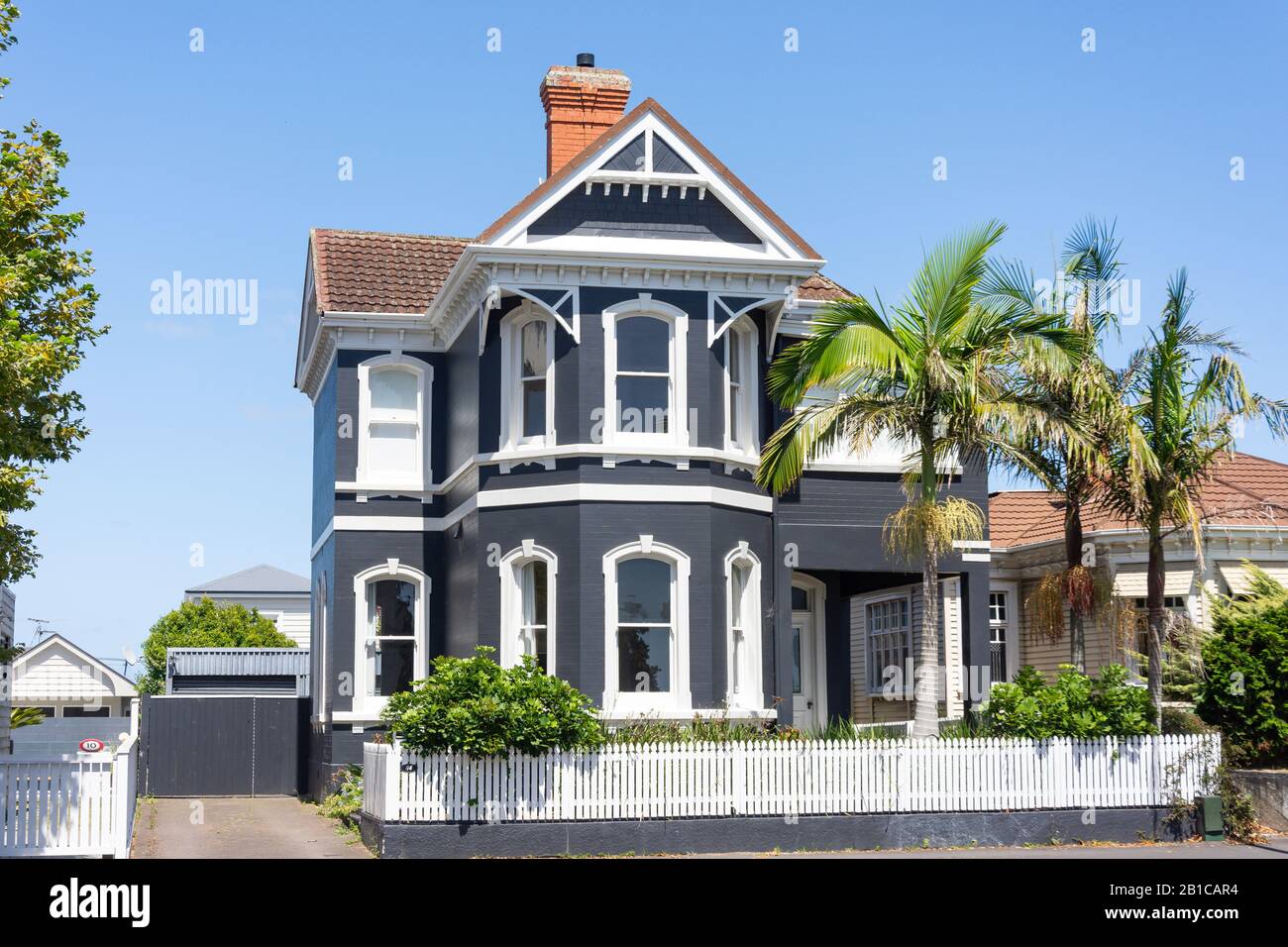 Tipica Casa Suburbana, Jervis Road, Herne Bay, Auckland, Auckland Regione, Nuova Zelanda Foto Stock