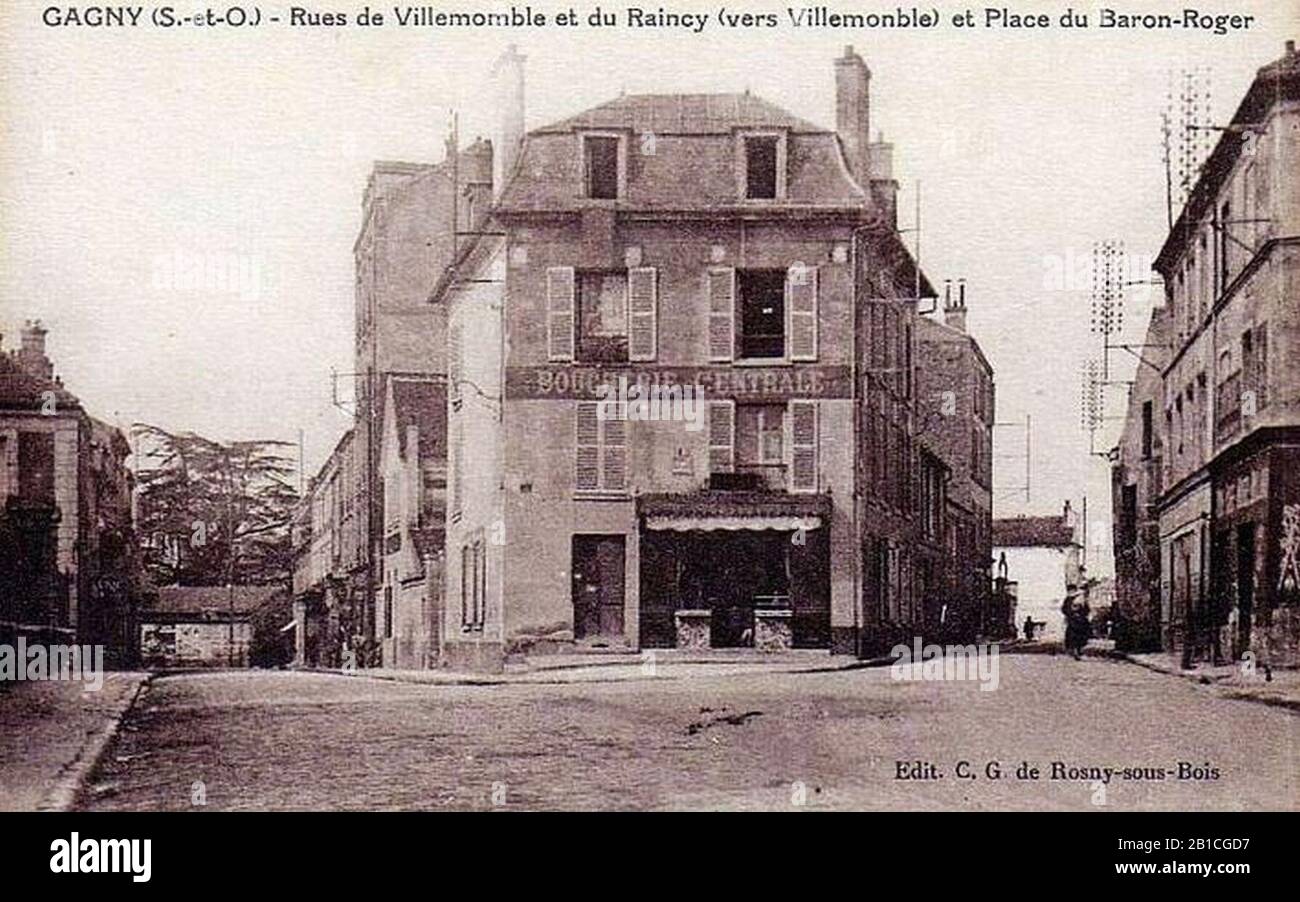 Gagny.Rue de Villemomble et rue du Raincy. Foto Stock