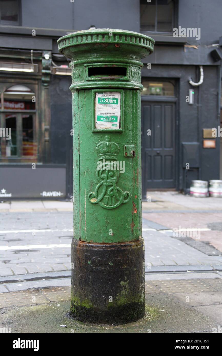 Edward Vll letterbox nella città irlandese di Cork Foto Stock