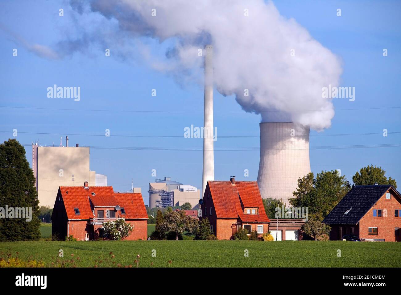 Centrale Elettrica Di Heyden, Germania, Renania Settentrionale-Vestfalia, Petershagen Foto Stock