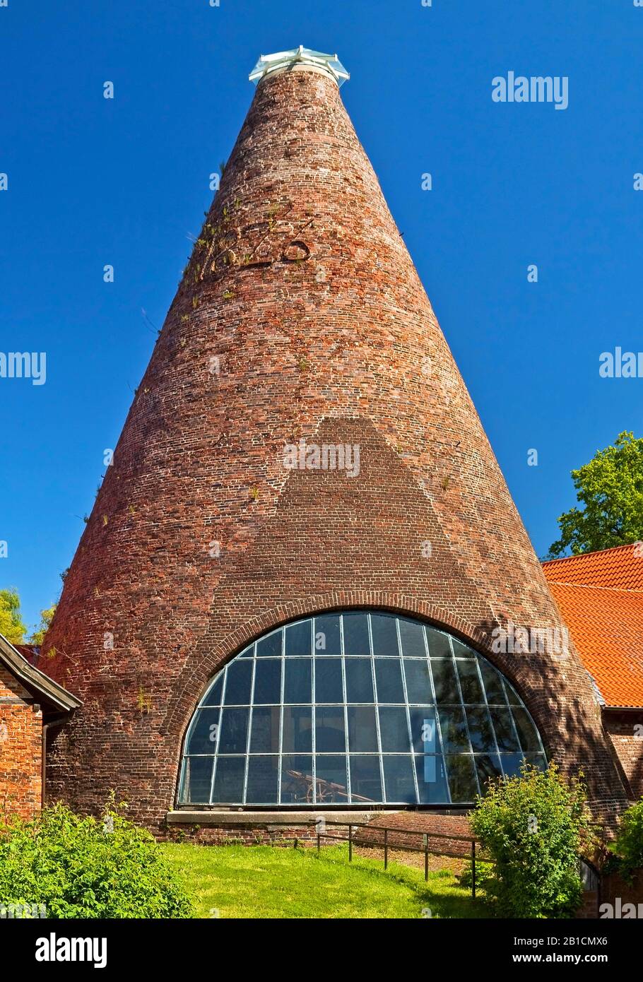 Cono di vetro della fonderia di vetro Gernheim, Museo industriale della Westfalia, Germania, Renania Settentrionale-Vestfalia, Petershagen Foto Stock
