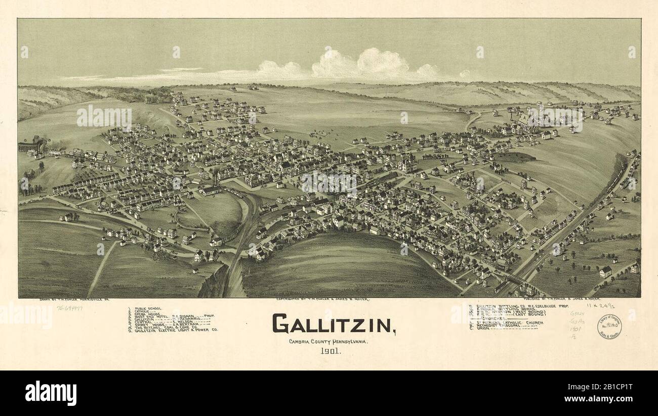 Gallitzin, Contea Di Cambria, Pennsylvania 1901. Foto Stock