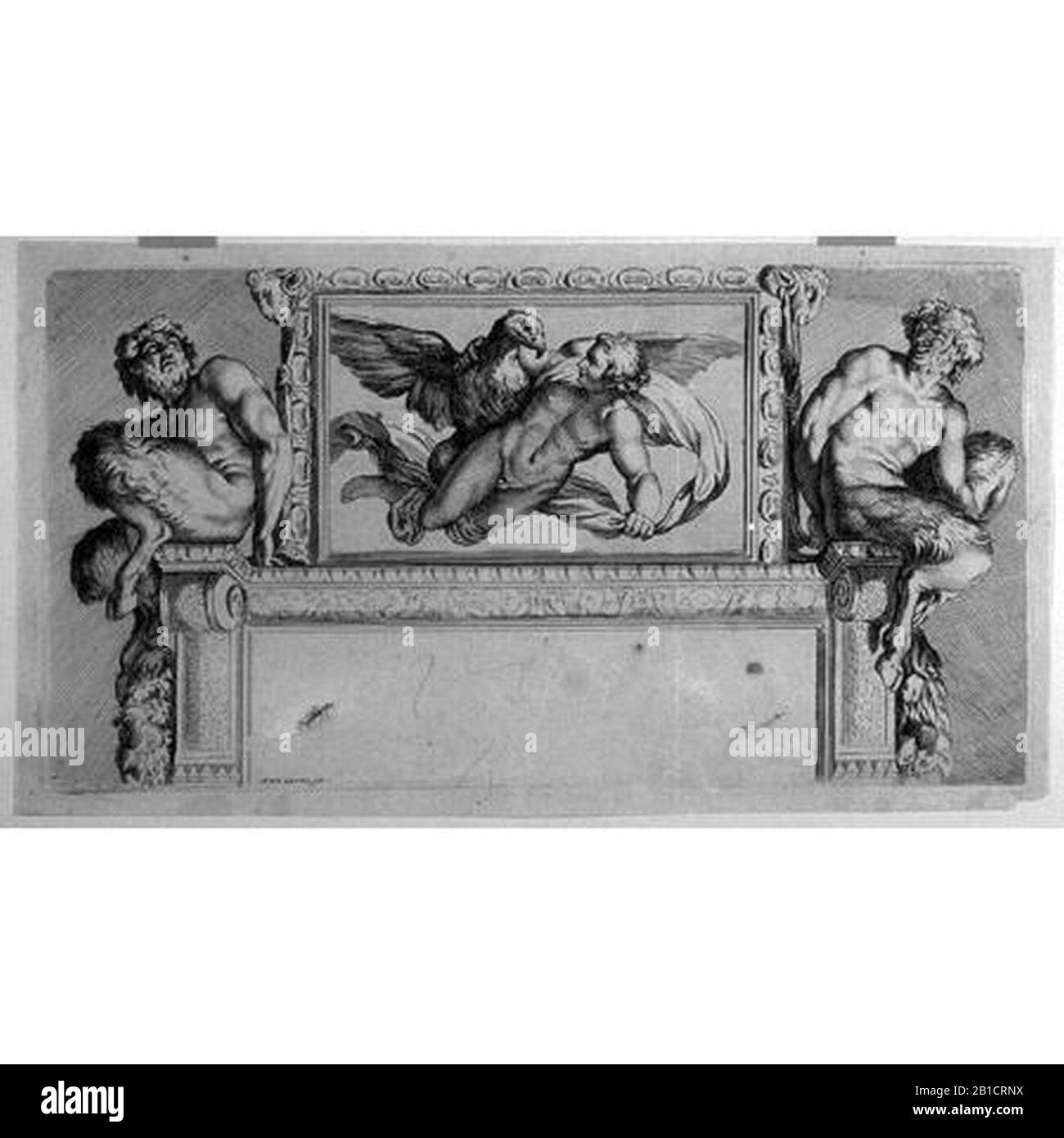 Ganimede - Carracci Annibale Ganimede e l'aquila - Dall'affresco a Palazzo Farnese. Foto Stock