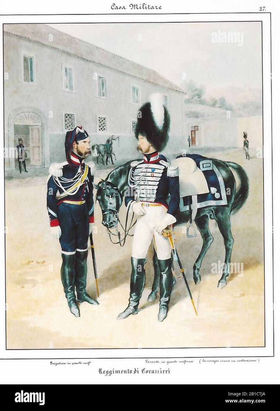 Garde royale napolitaine, cuirassiers. Foto Stock