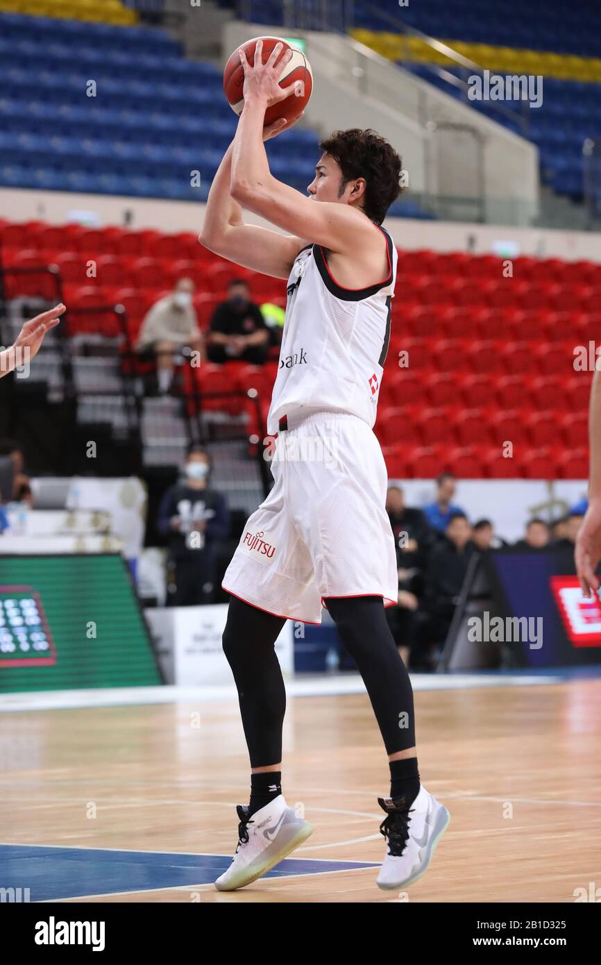 Taipei, Taiwan. 24th Feb, 2020. Giappone Kosuke Kanamaru durante il 2021 FIBA Asia Cup Qualifier Primo turno di gruppo B partita tra cinese Taipei 57-96 Giappone presso la palestra Heping Basketball a Taipei, Taiwan, 24 febbraio 2020. Credito: Yoshio Kato/Aflo/Alamy Live News Foto Stock