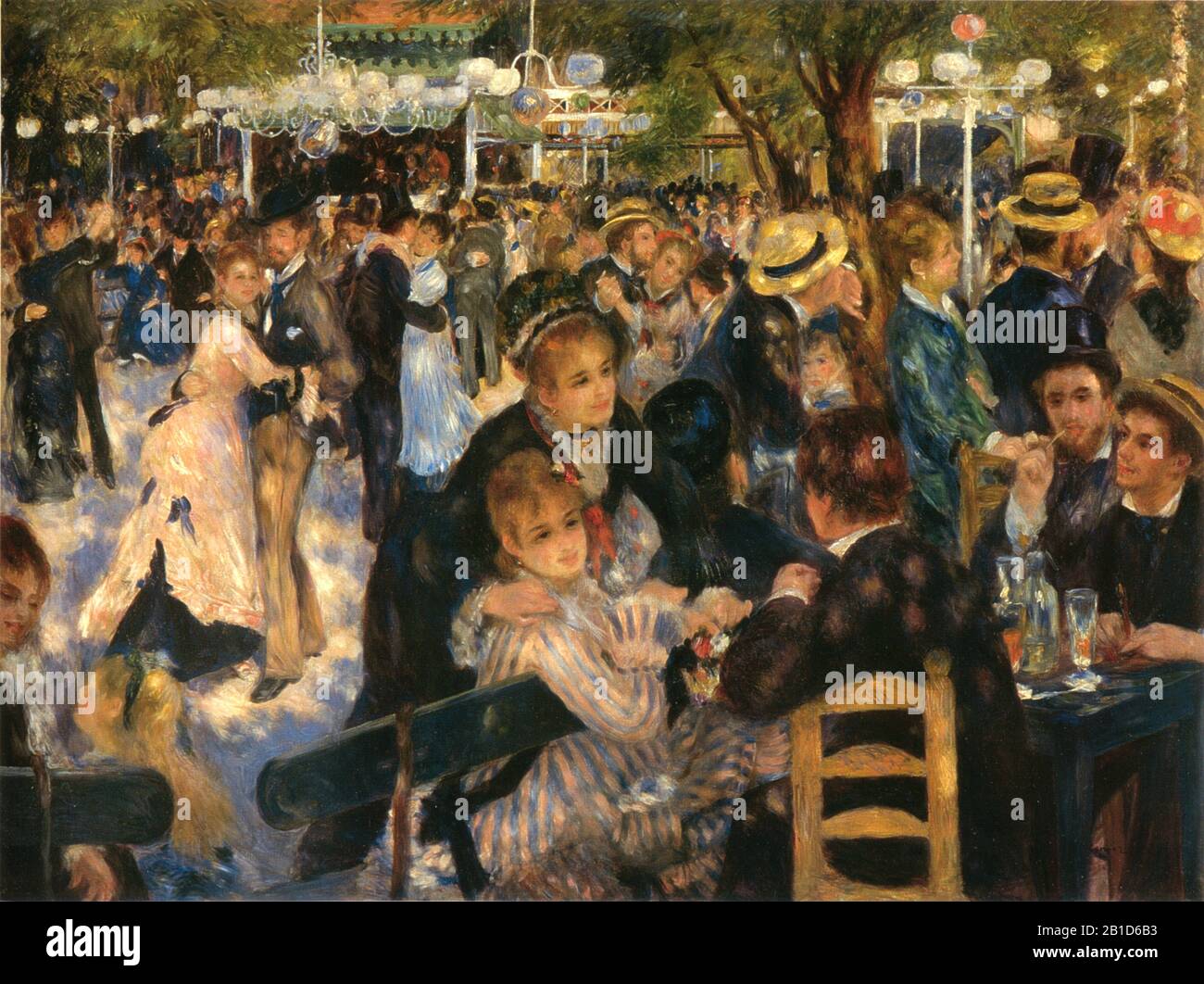 Le Moulin de la Galette (1876) - Pittura Del 19th Secolo di Pierre-Auguste Renoir - immagine Ad Altissima risoluzione e di qualità Foto Stock