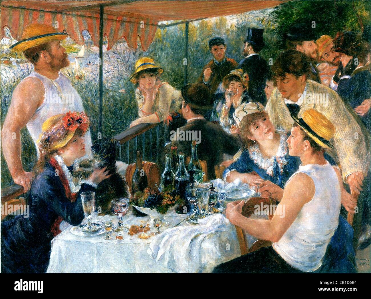 Pranzo del partito di Boating (1881) - Pittura Di 19th Secolo di Pierre-Auguste Renoir - immagine Di Qualità e di risoluzione Molto alta Foto Stock