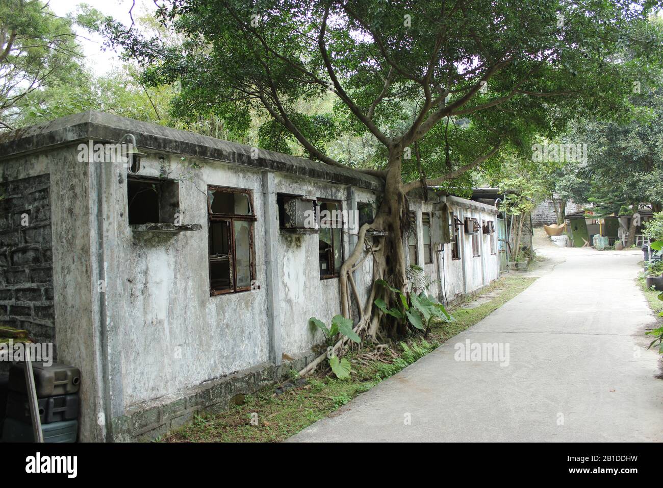 Villaggio abbandonato a Lantau Island Foto Stock