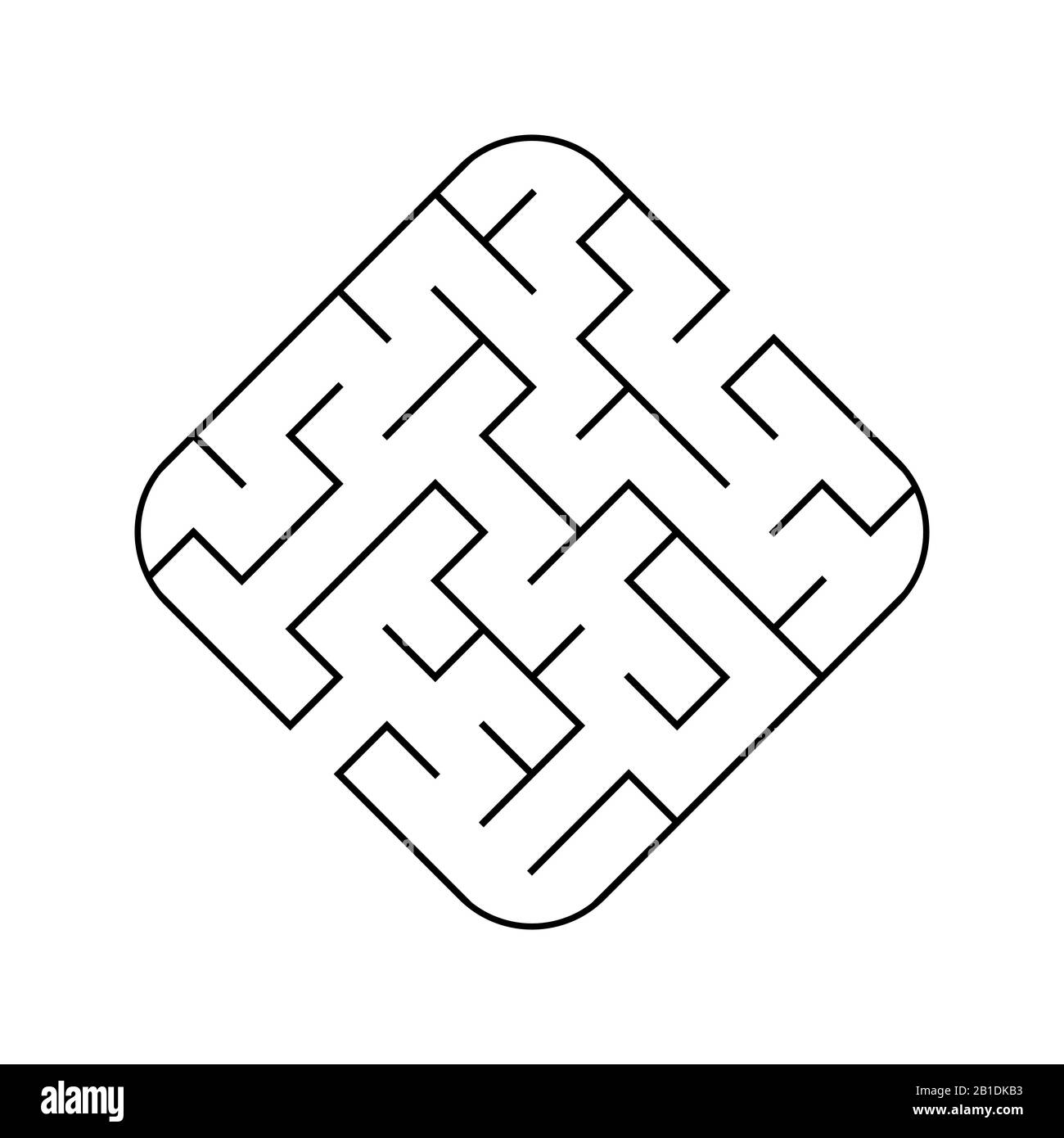 Labirinto facile. Gioco per bambini. Puzzle per bambini. Labirinto enigma. Illustrazione del vettore Illustrazione Vettoriale