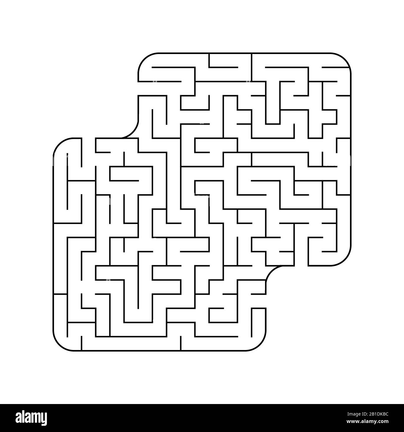 Il labirinto di Abstact. Gioco per bambini. Puzzle per bambini. Labirinto enigma. Illustrazione del vettore, Illustrazione Vettoriale