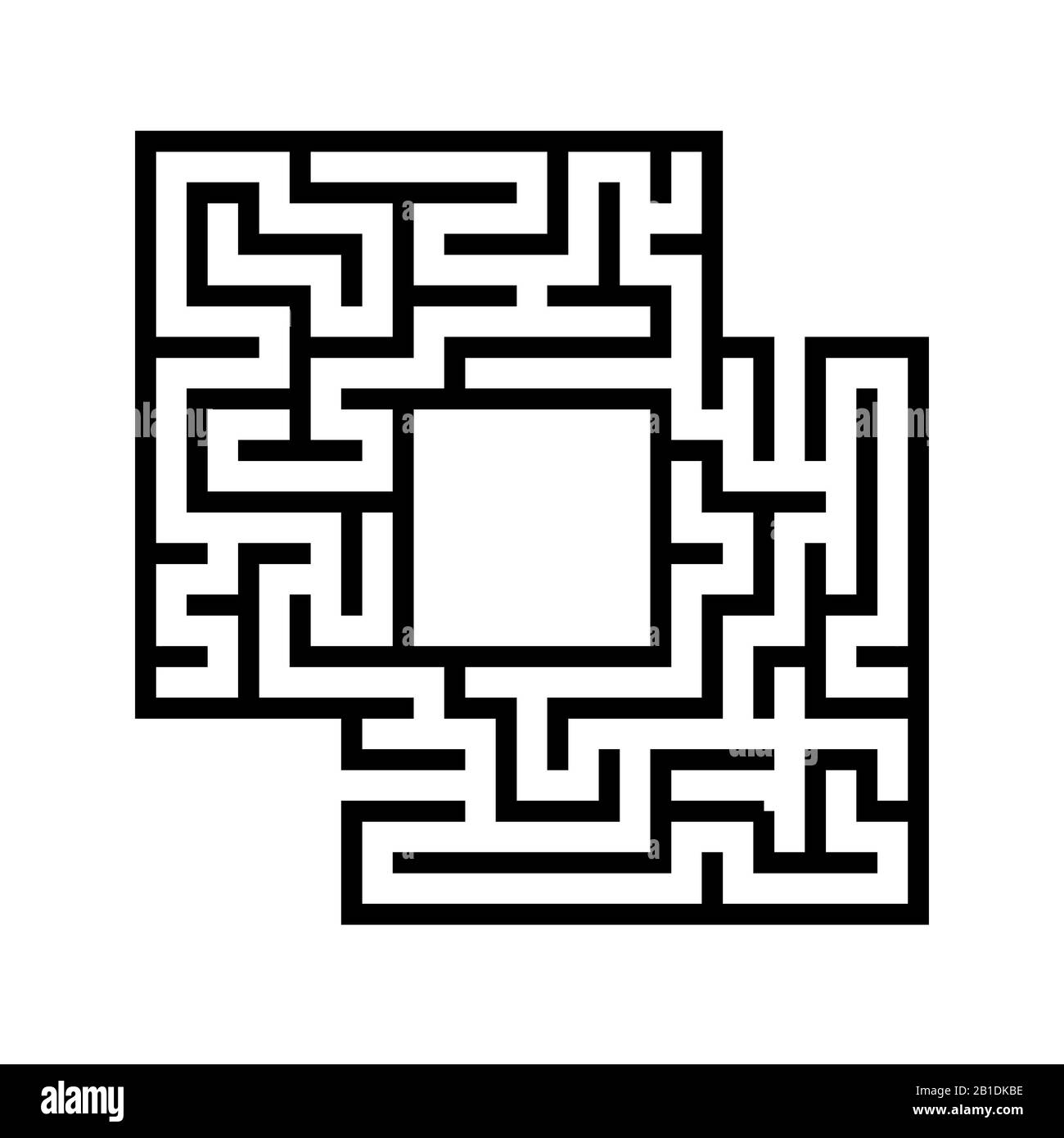 Il labirinto di Abstact. Gioco per bambini. Puzzle per bambini. Labirinto enigma. Illustrazione del vettore. Illustrazione Vettoriale