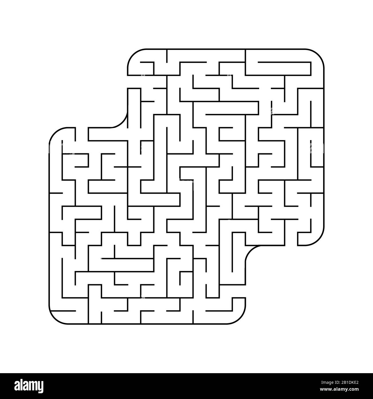 Il labirinto di Abstact. Gioco per bambini. Puzzle per bambini. Labirinto enigma. Illustrazione del vettore, Illustrazione Vettoriale