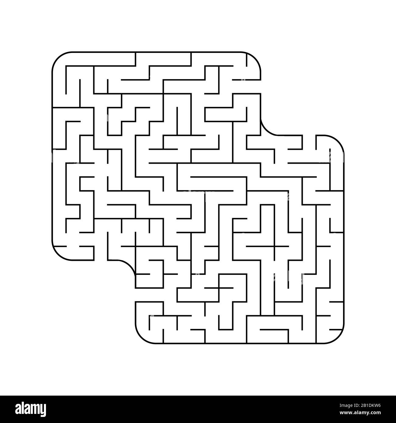 Il labirinto di Abstact. Gioco per bambini. Puzzle per bambini. Labirinto enigma. Illustrazione del vettore, Illustrazione Vettoriale