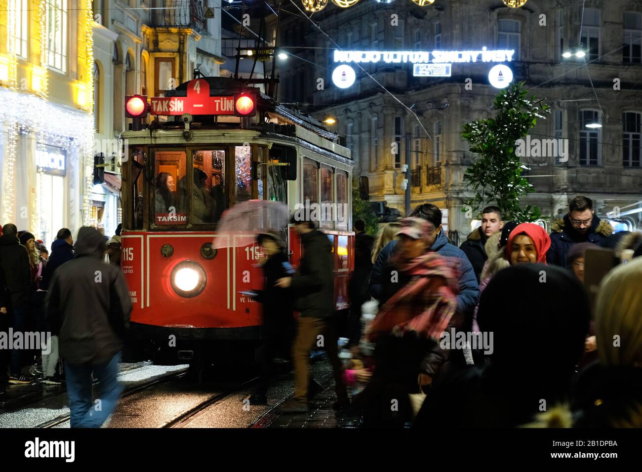 Notte invernale a Istanbul Foto Stock