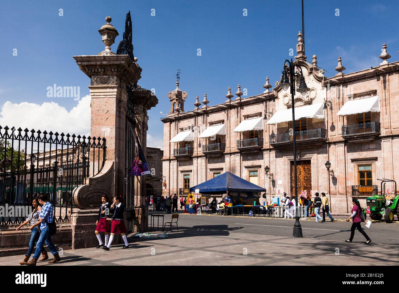 Histric edifici, centro di Morelia, centro storico di Morelia, stato di Michoacan, Messico, America Centrale Foto Stock