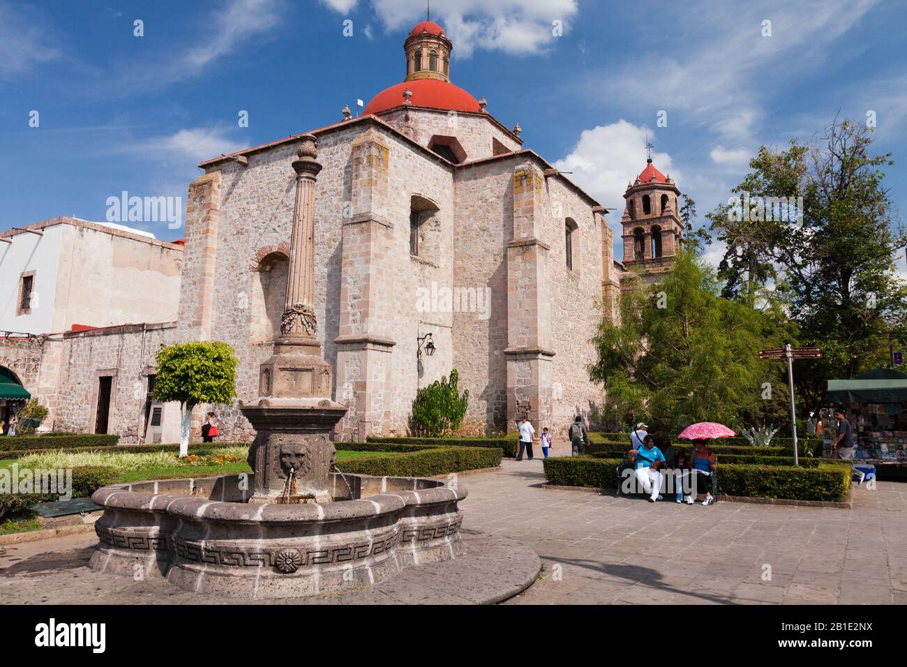 La biblioteca di Morelia, Centro storico di Morelia, stato di Michoacan, Messico, America Centrale Foto Stock