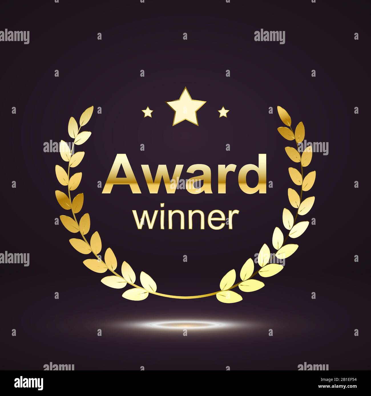 isolamento elemento premio su sfondo darck. nomina vincitore. illustrazione vettore. Illustrazione Vettoriale