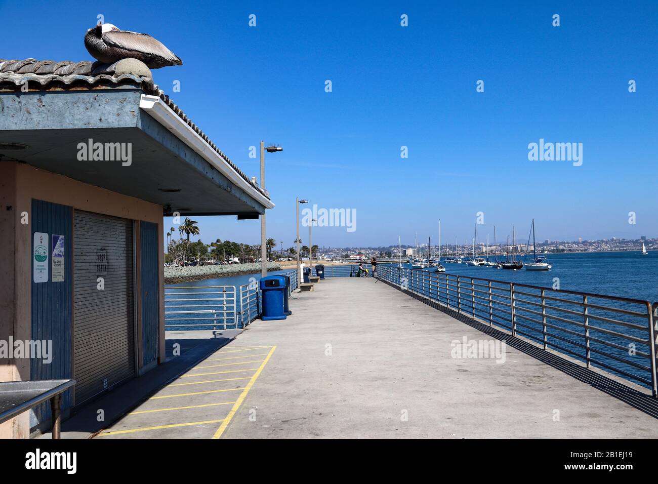 San Diego 2-24-2020 viste del molo di Shelter Island Foto Stock