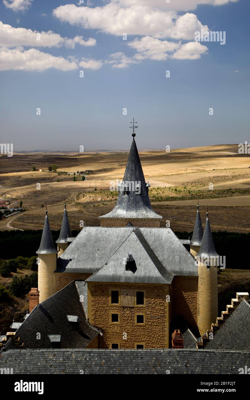 Castello di El Alcazar. Segovia, provincia di Castilla y Leon. Spagna Foto Stock