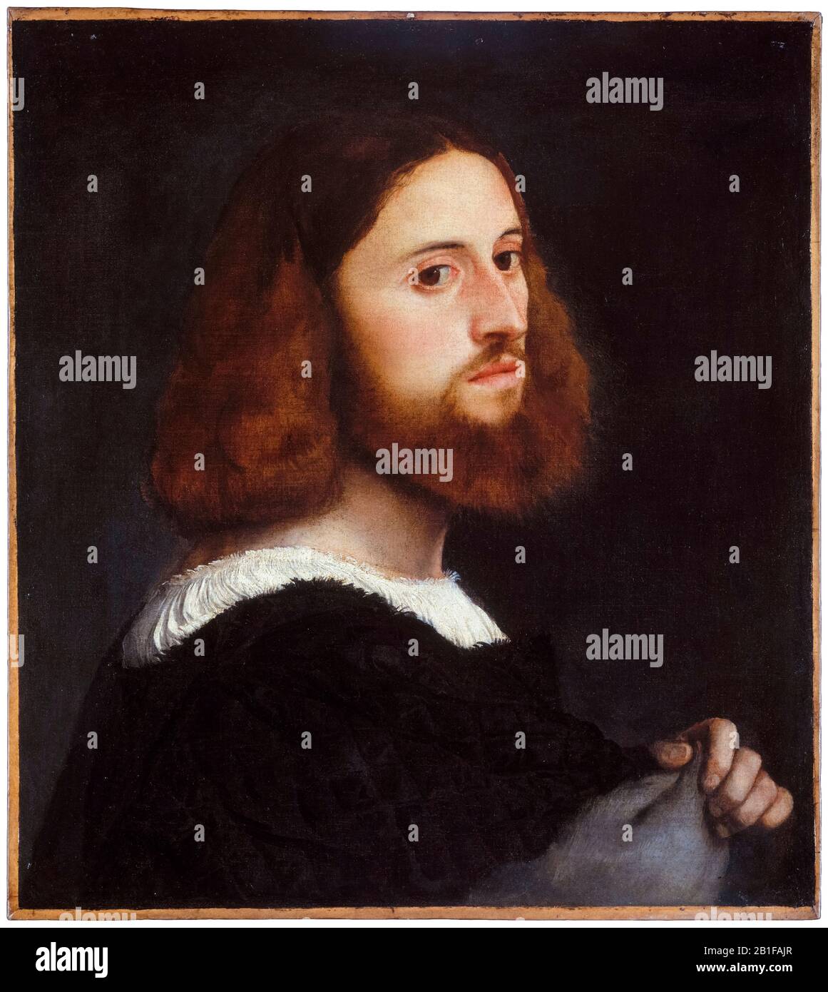 Tiziano, Tiziano Vecellio, Ritratto d'uomo, pittura, circa 1515 Foto Stock