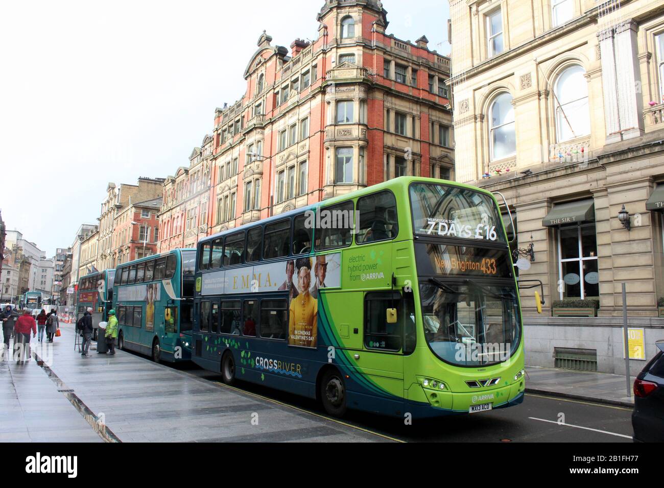 Autobus di trasporto pubblico su dale Street liverpool england UK Foto Stock