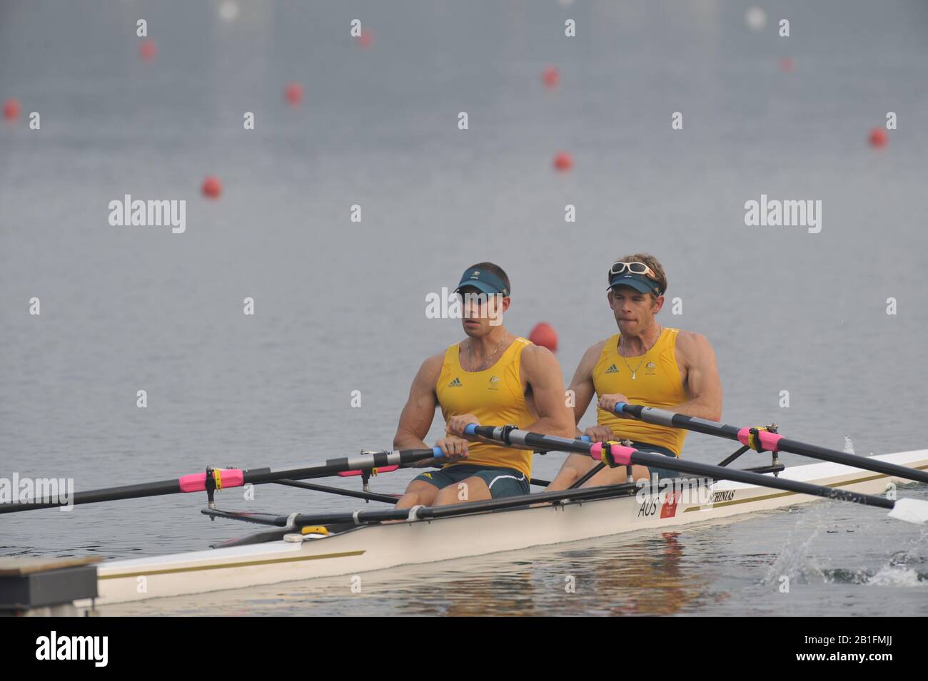 Shunyi, CINA. 2008 Regata Olimpica, Sabato, 09.08.2008 [Credito Obbligatorio: Peter Spurrier, Intersport Images] Foto Stock