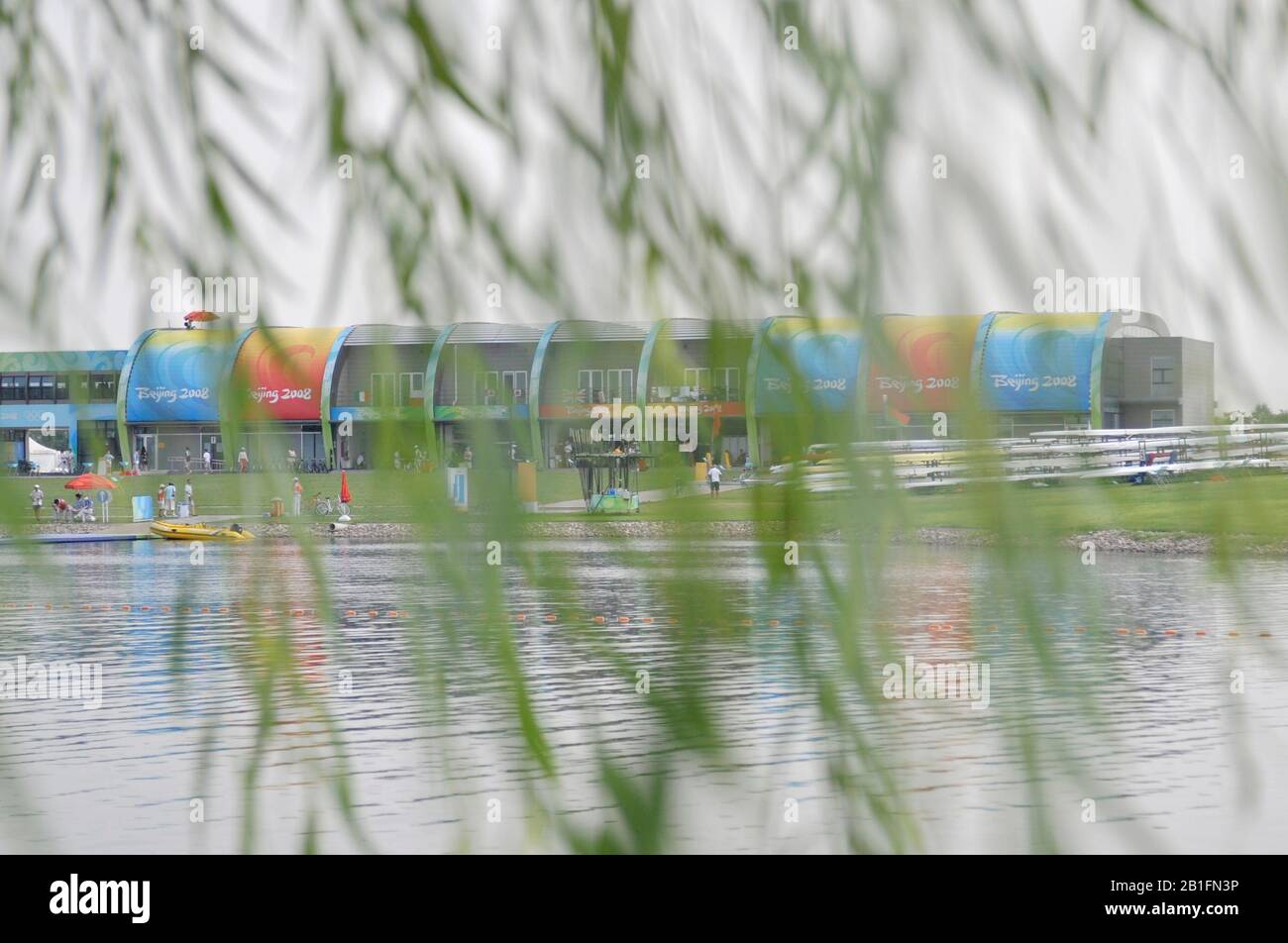 Shunyi, CINA. Alla Regata olimpica 2008, corso di falciatura Shunyi. Martedì 12.08.2008 [Credito Obbligatorio: Peter Spurrier, Intersport Images] Foto Stock