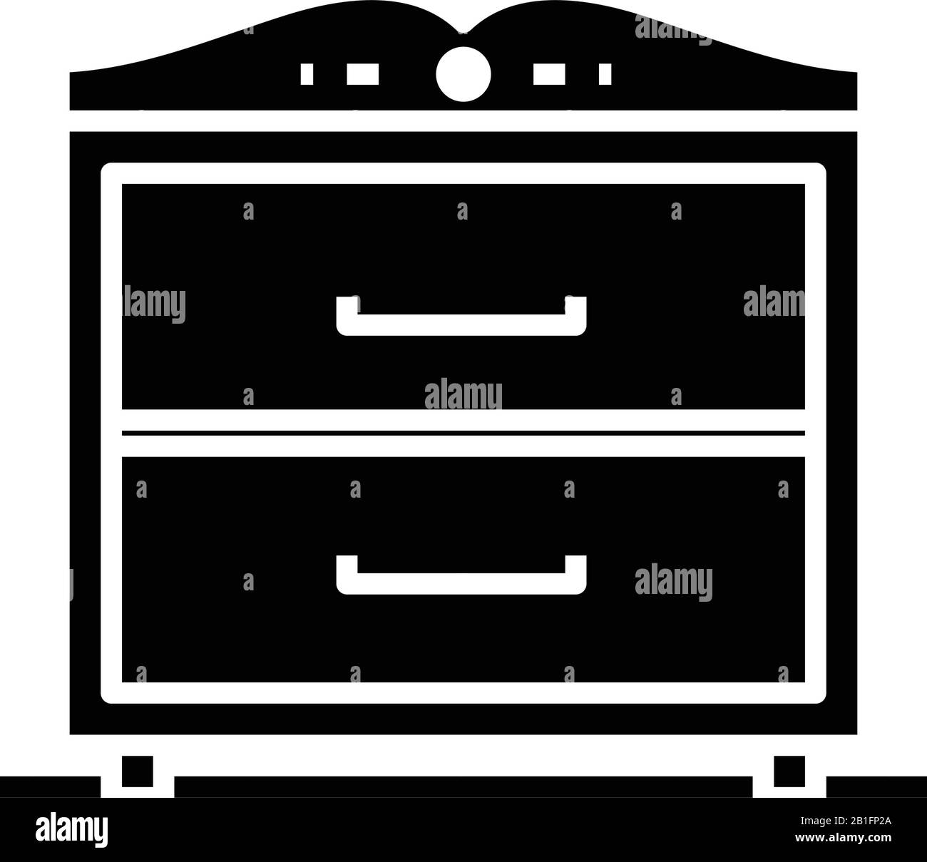Camera armadio nero icona, concetto di illustrazione, vettore piatto simbolo, glifo segno. Illustrazione Vettoriale