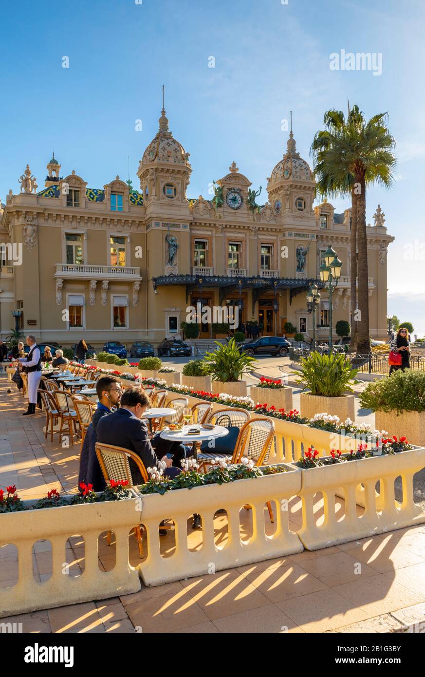 Monte Carlo Casino E Cafe De Paris, Monte Carlo, Monaco Foto Stock