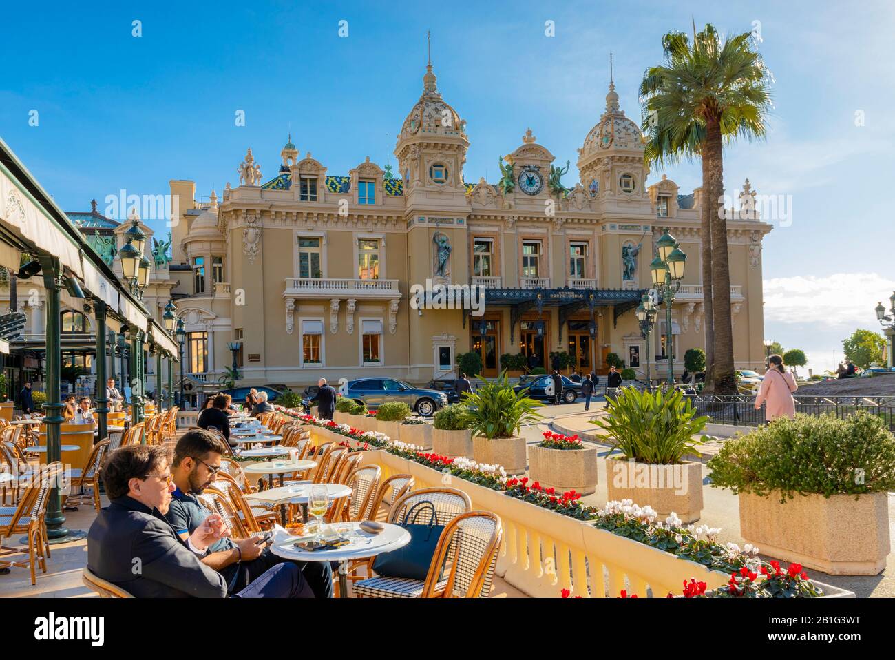 Monte Carlo Casino E Cafe De Paris, Monte Carlo, Monaco Foto Stock