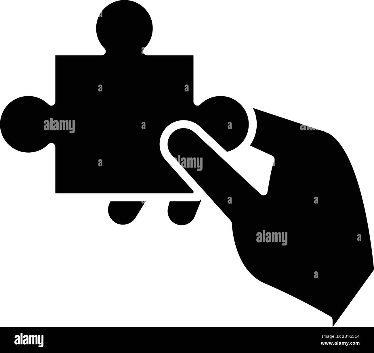 Icona nera dell'elemento algoritmo, illustrazione concettuale, simbolo piatto vettoriale, simbolo glifo. Illustrazione Vettoriale